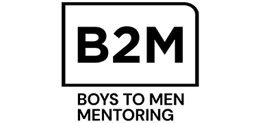 Boys to Men Mentoring partner organization logo - Kings Beach Residential Black and white B2M Boys to Men Mentoring logo, partner of Kings Beach Residential - Kings Beach Residential